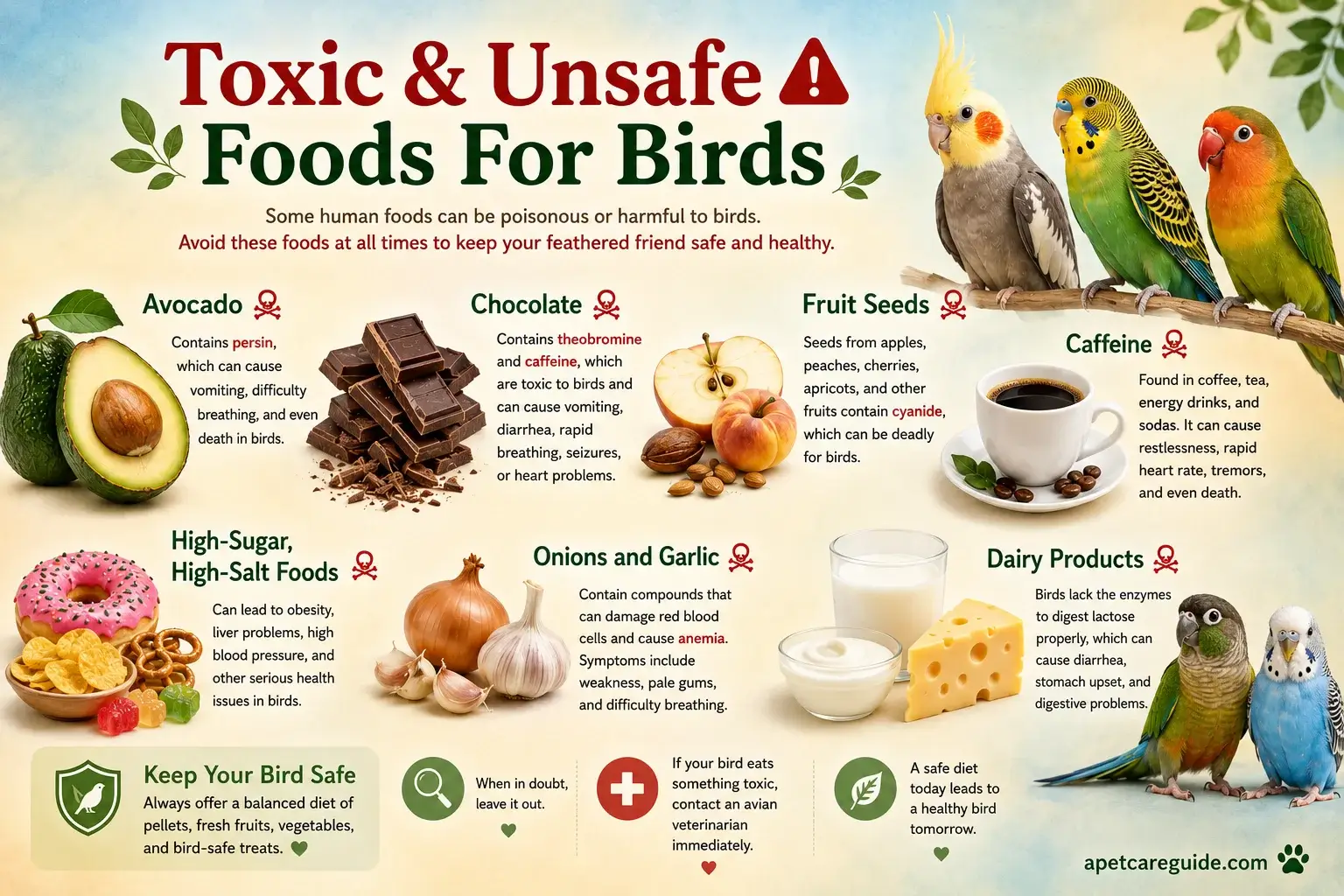 Toxic & Unsafe Foods Toxic & Unsafe Foods for Birds