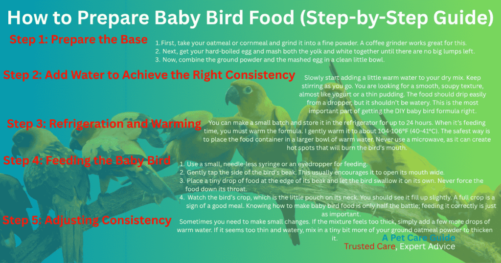 baby bird food making step by step guide