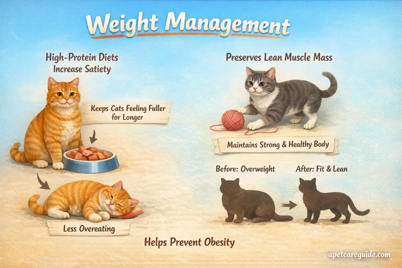 Protein helps Weight Management Way of cats Weight Management