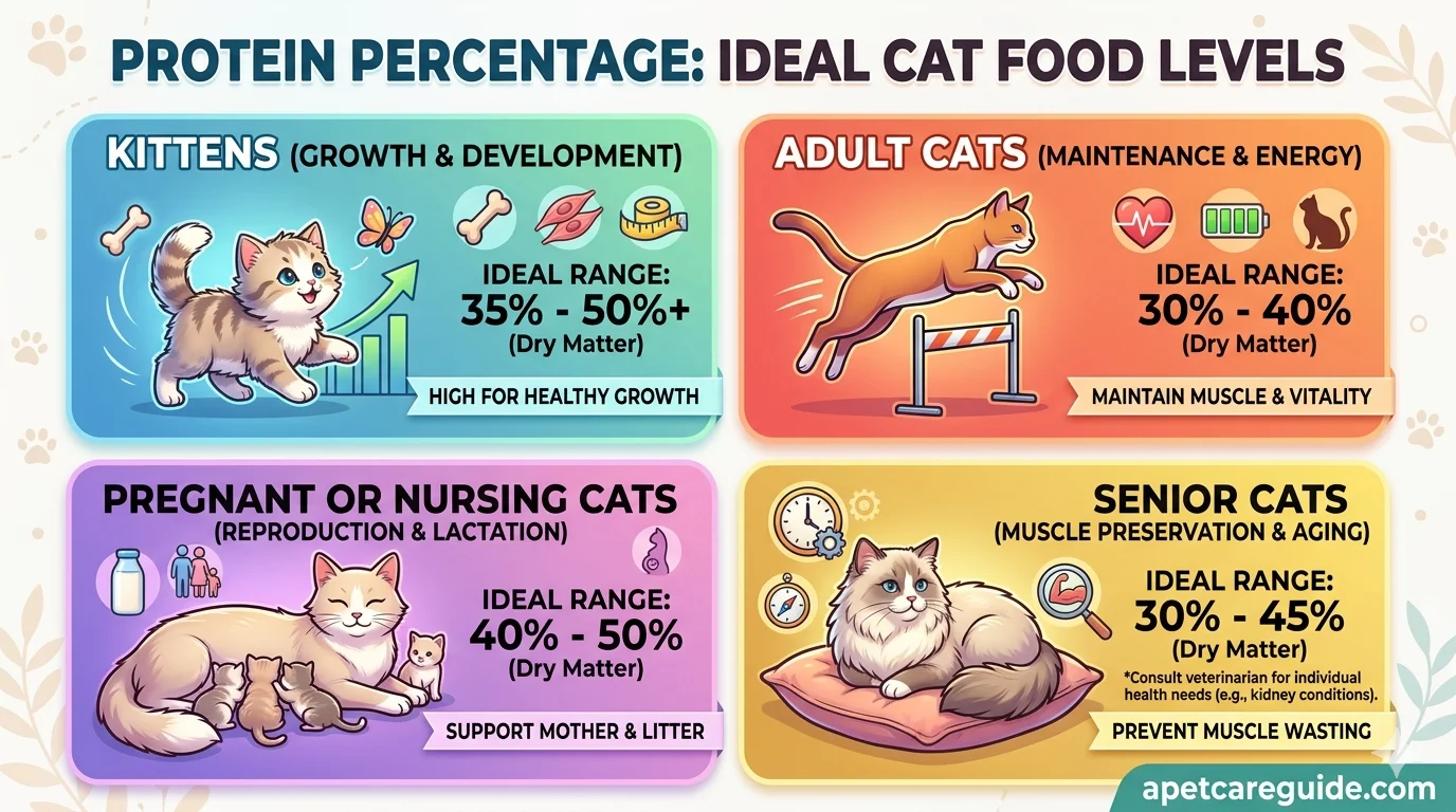 Protein percentage Ideal Protein Levels For Cats