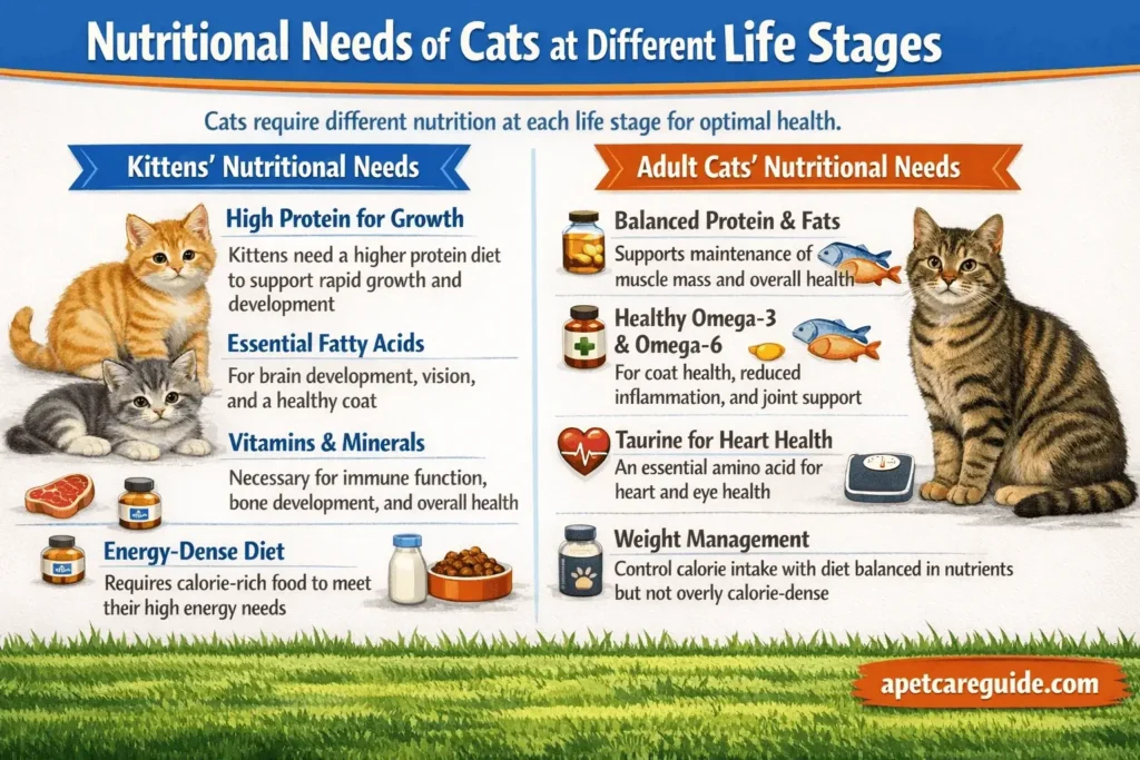 nutritional requirements for cats