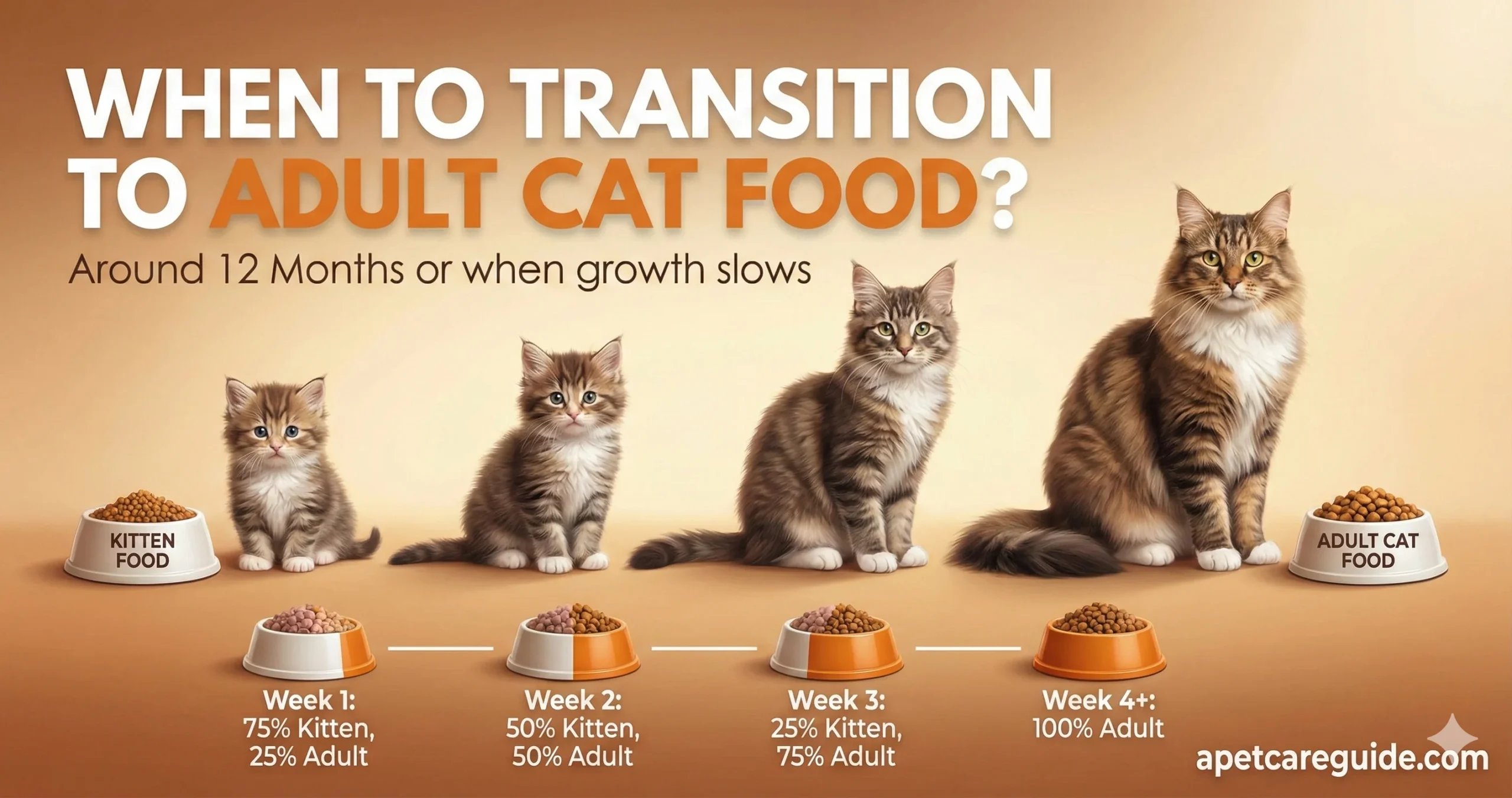 when to transition kitten to cat food