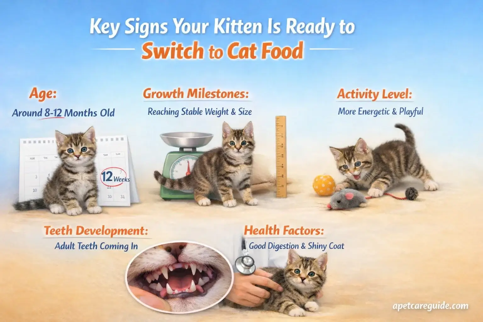 Signs to switch from kitten to cat food