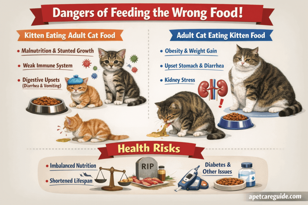 Danger of feeding wrong cat food