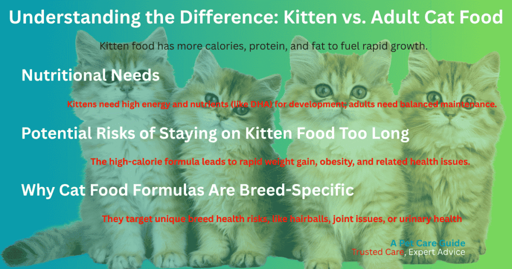 Kitten and Adult Cat Food understanding