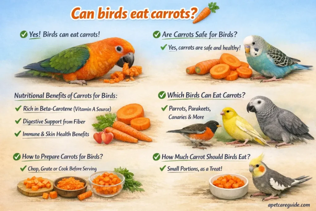 can birds eat carrots