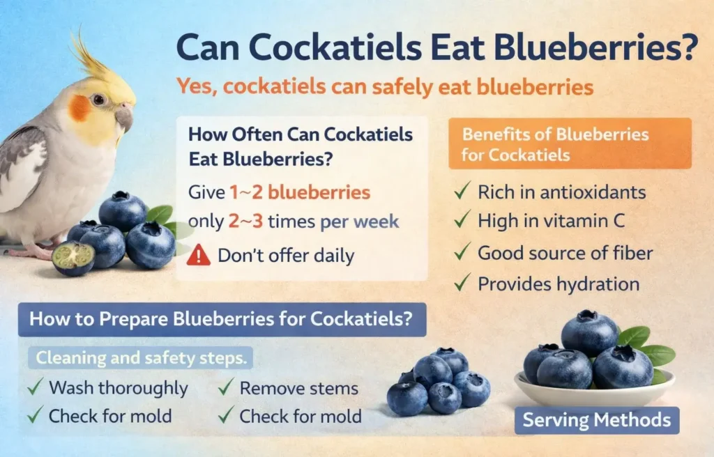 can cockatiels eat blueberries