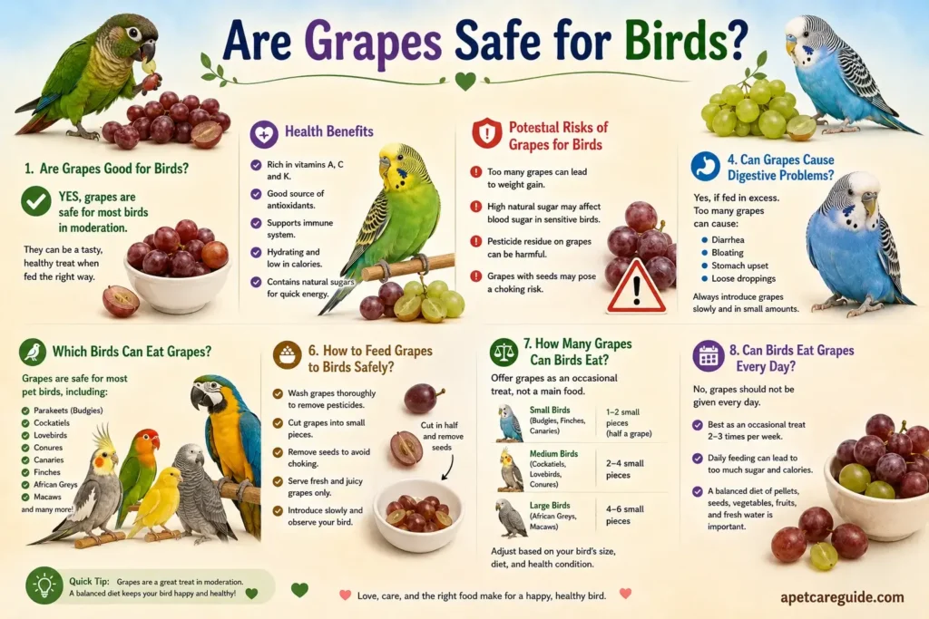 Can Birds Eat Grapes safely